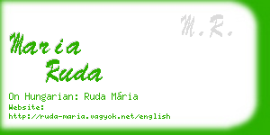 maria ruda business card
